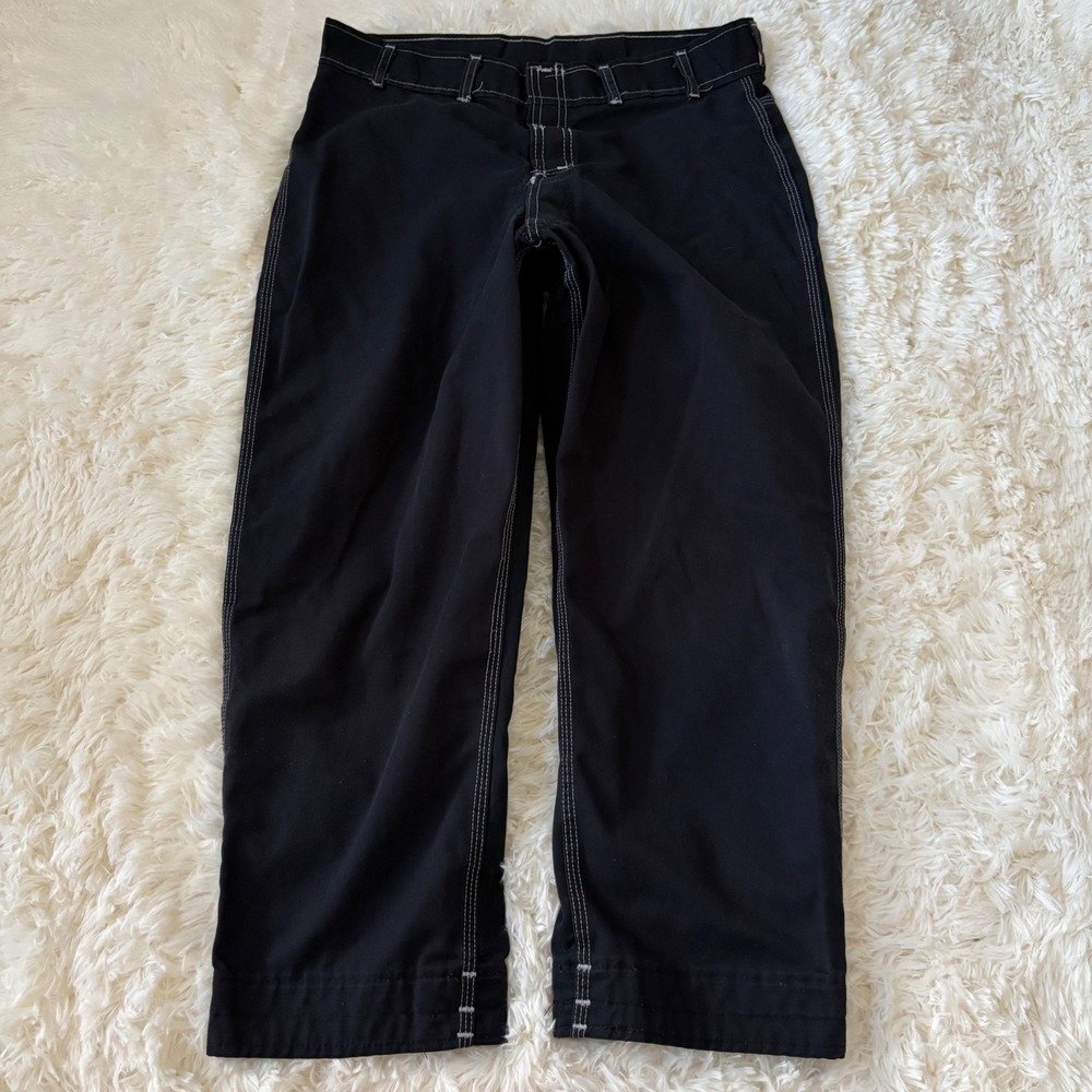 Origin Black Contrast Stitch Loose Fit Skate Pants Made in USA 32x24.5